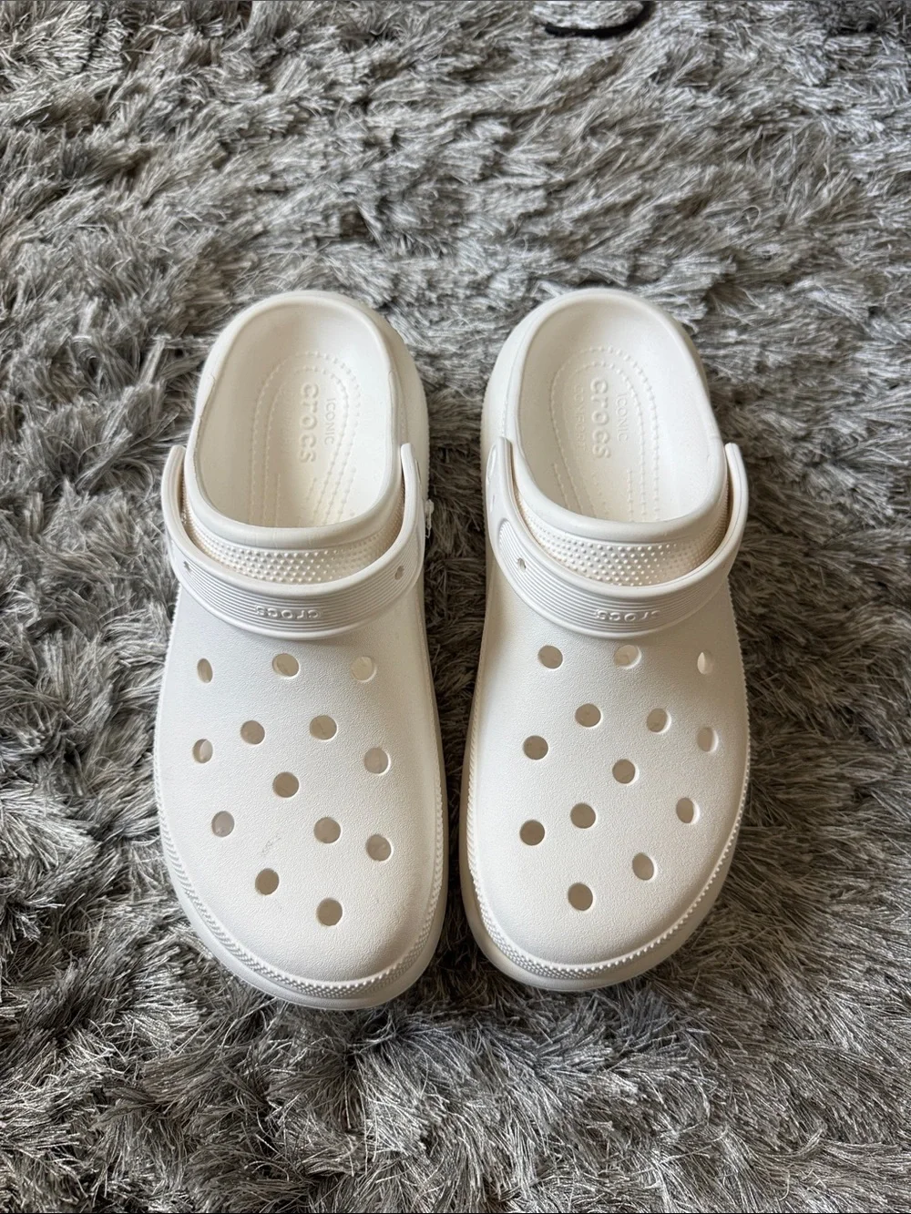 Crocs Men’s White Classic Crush Platform Clog